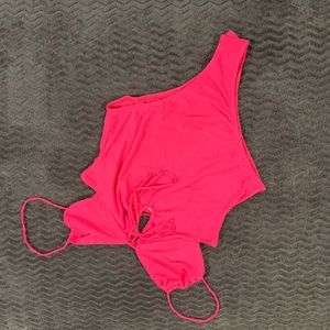 Hot Pink Spaghetti Strap Bodysuit